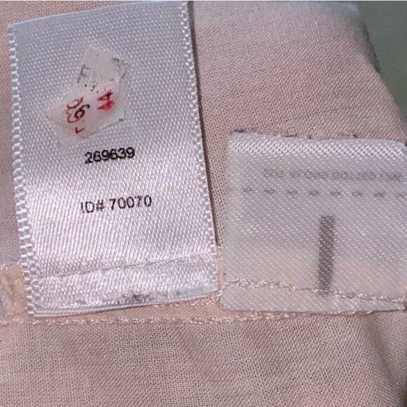 LOFT Ann Taylor Blush Light Pink Scalloped Long Sleeve Blouse Top Size Medium - Picture 5 of 6